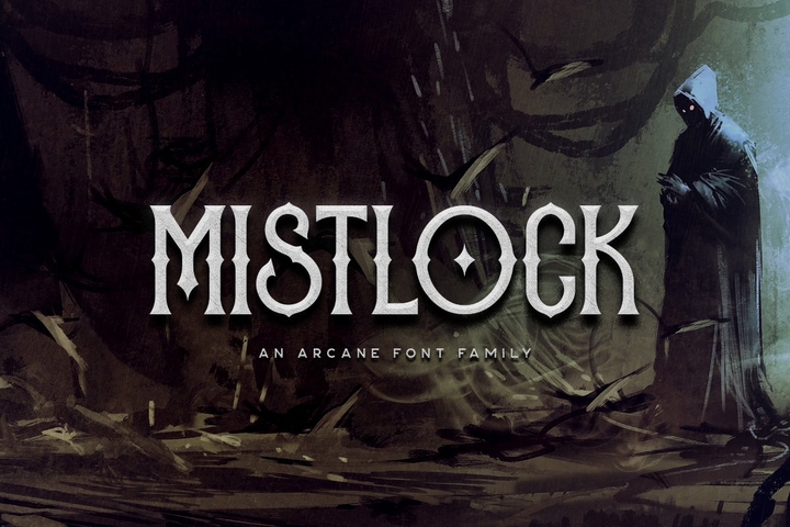 Beispiel einer Mistlock-Schriftart